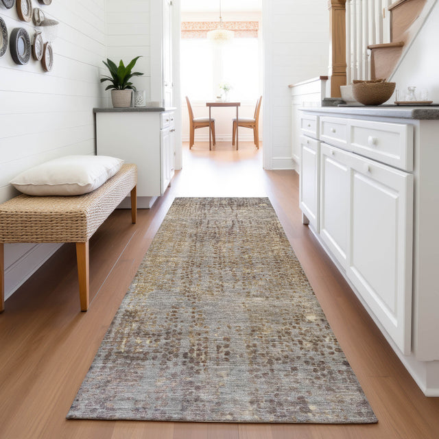 Addison Chantille ACN2088 Abstract Machine Made Transitional Brown Rug