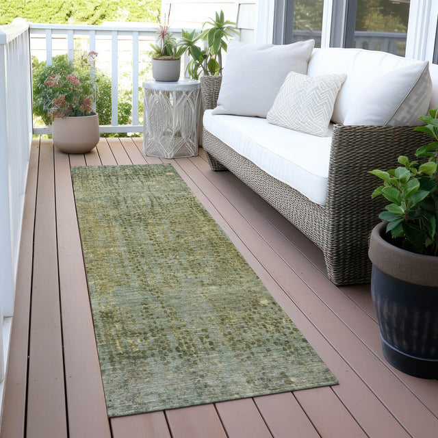 Addison Chantille ACN2088 Abstract Machine Made Transitional Green Rug