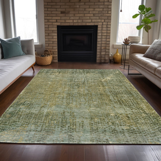 Addison Chantille ACN2088 Abstract Machine Made Transitional Green Rug