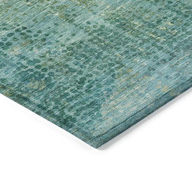 Addison Chantille ACN2088 Abstract Machine Made Transitional Teal Rug