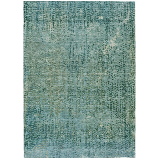 Addison Chantille ACN2088 Abstract Machine Made Transitional Teal Rug