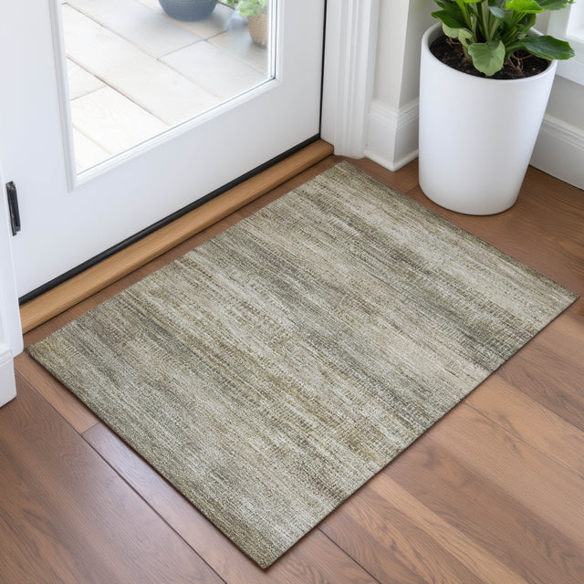 Addison Chantille ACN2089 Abstract Machine Made Transitional Taupe Rug