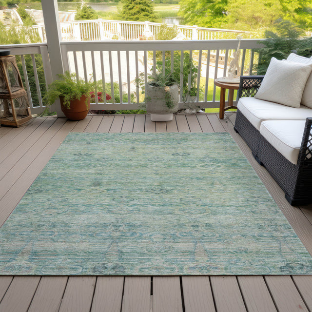 Addison Chantille ACN2090 Global Machine Made Traditional Teal Rug