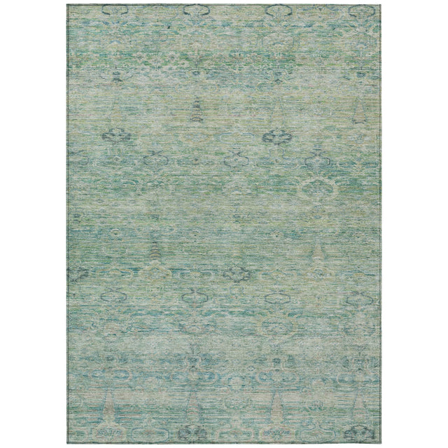 Addison Chantille ACN2090 Global Machine Made Traditional Teal Rug