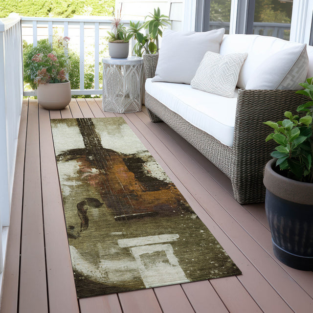 Addison Chantille ACN2091 Music Machine Made Transitional Brown Rug