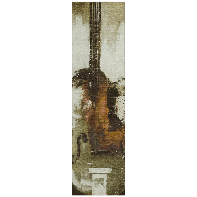 Addison Chantille ACN2091 Music Machine Made Transitional Brown Rug