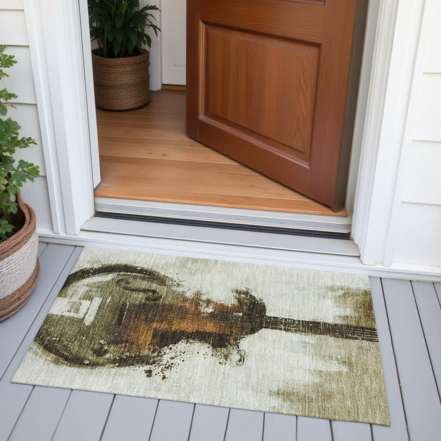 Addison Chantille ACN2091 Music Machine Made Transitional Brown Rug