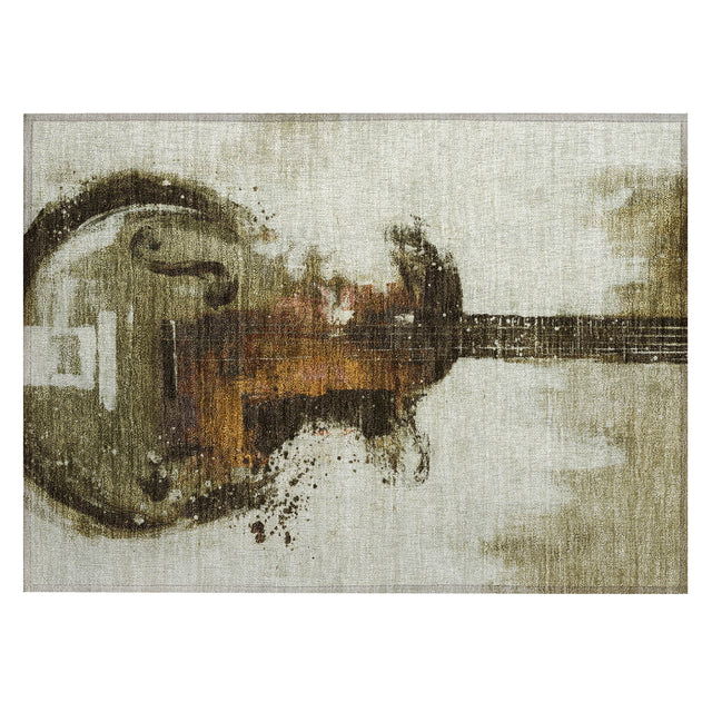Addison Chantille ACN2091 Music Machine Made Transitional Brown Rug