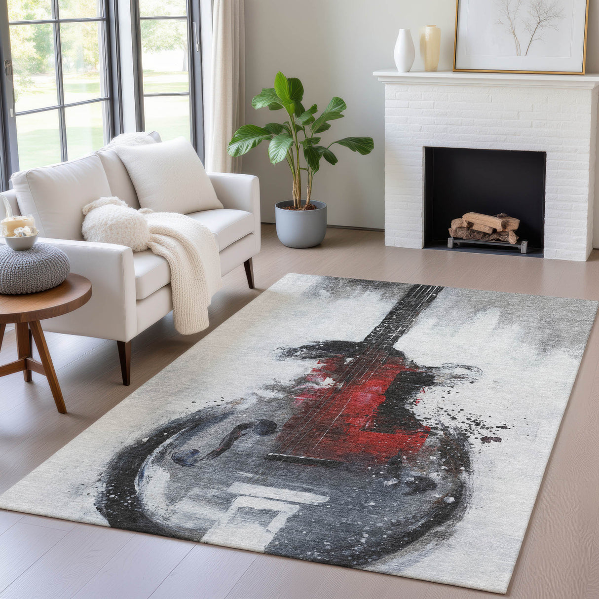 Addison Chantille ACN2091 Music Machine Made Transitional Gray Rug