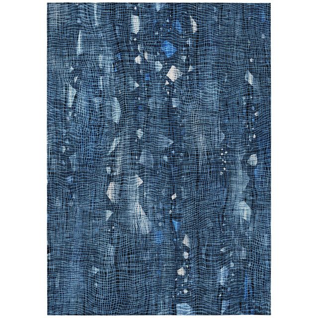 Addison Chantille ACN2092 Abstract Machine Made Transitional Blue Rug
