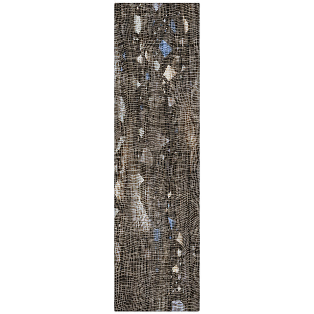 Addison Chantille ACN2092 Abstract Machine Made Transitional Chocolate Rug