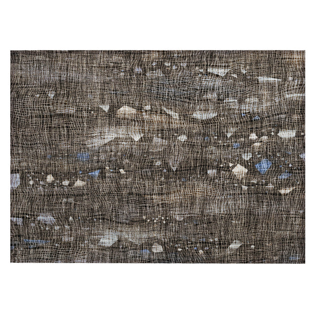 Addison Chantille ACN2092 Abstract Machine Made Transitional Chocolate Rug