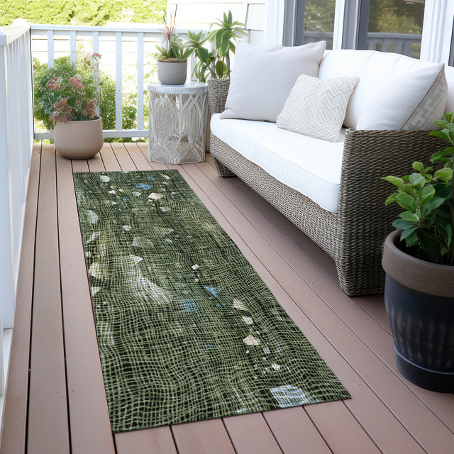 Addison Chantille ACN2092 Abstract Machine Made Transitional Fern Rug