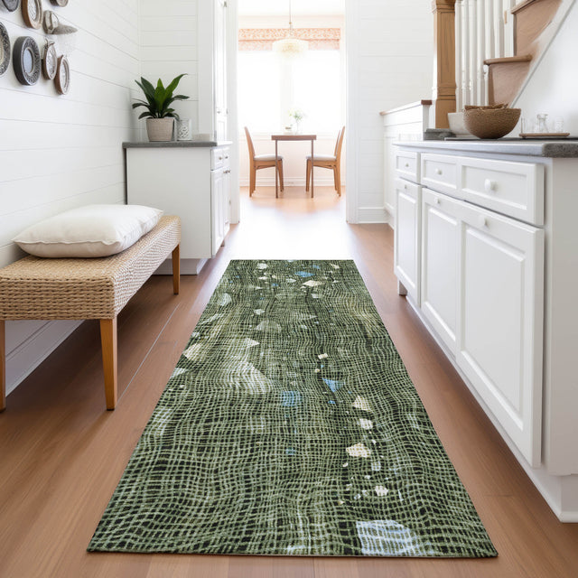 Addison Chantille ACN2092 Abstract Machine Made Transitional Fern Rug