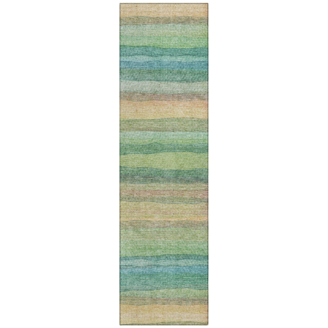 Addison Chantille ACN2093 Stripes Machine Made Transitional Aloe Rug