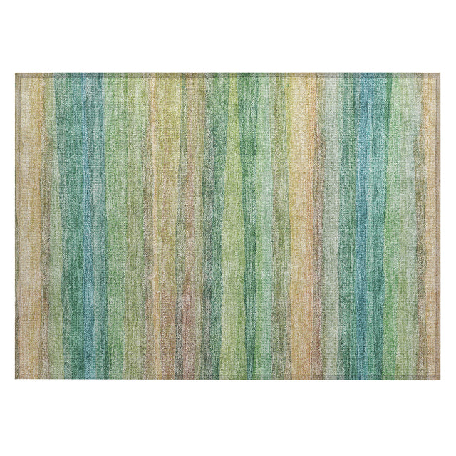 Addison Chantille ACN2093 Stripes Machine Made Transitional Aloe Rug