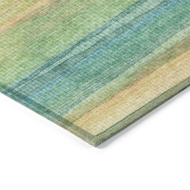 Addison Chantille ACN2093 Stripes Machine Made Transitional Aloe Rug