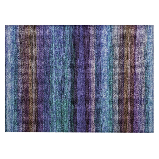 Addison Chantille ACN2093 Stripes Machine Made Transitional Blue Rug