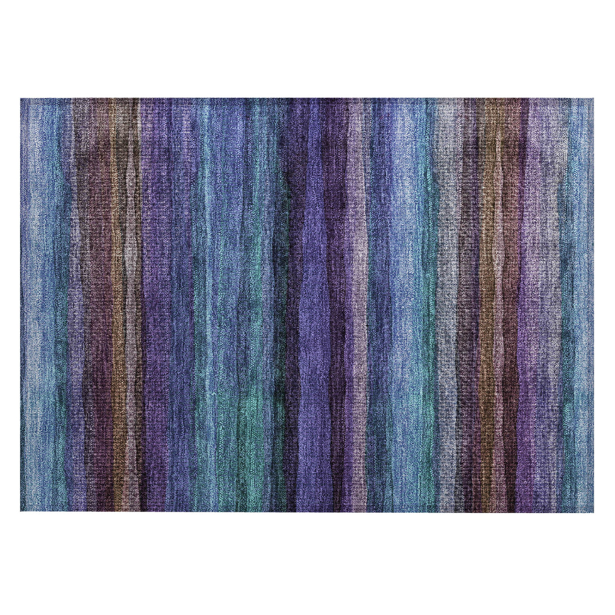 Addison Chantille ACN2093 Stripes Machine Made Transitional Blue Rug
