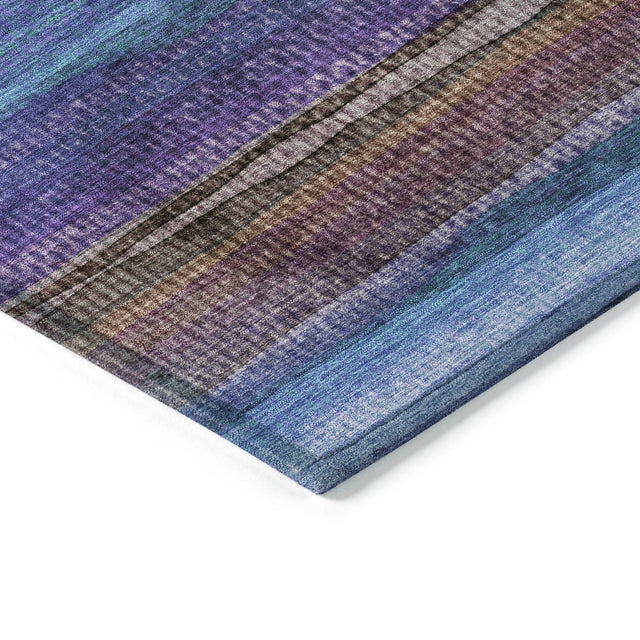 Addison Chantille ACN2093 Stripes Machine Made Transitional Blue Rug