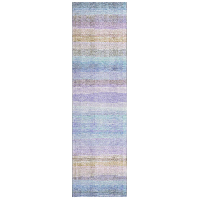 Addison Chantille ACN2093 Stripes Machine Made Transitional Lavender Rug