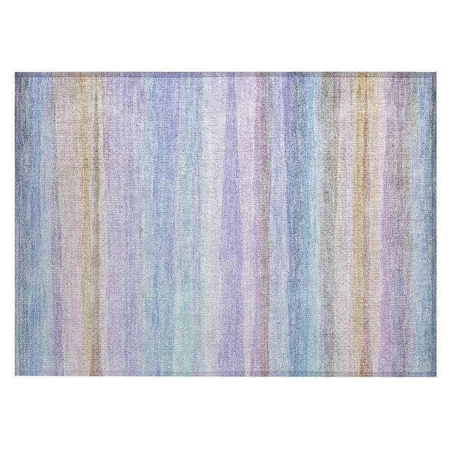 Addison Chantille ACN2093 Stripes Machine Made Transitional Lavender Rug