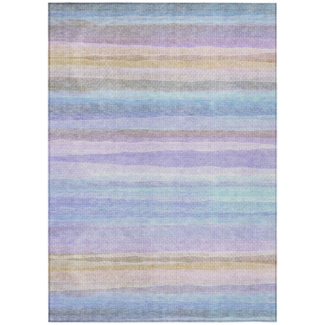 Addison Chantille ACN2093 Stripes Machine Made Transitional Lavender Rug