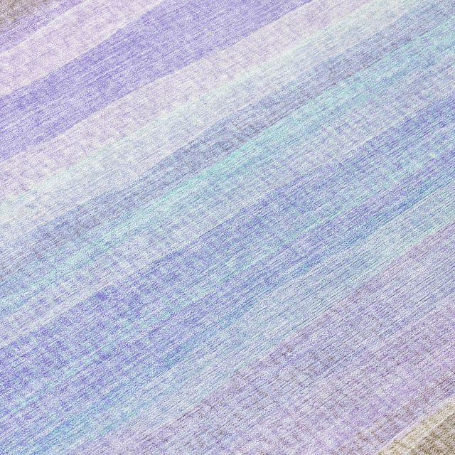 Addison Chantille ACN2093 Stripes Machine Made Transitional Lavender Rug