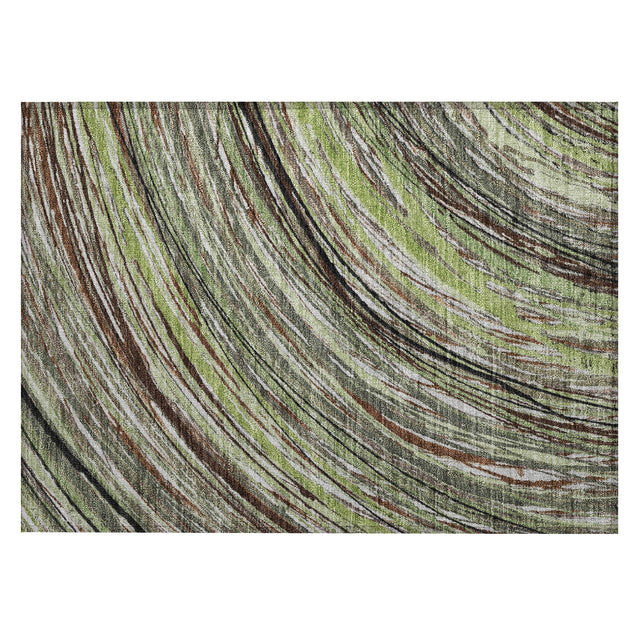 Addison Chantille ACN2094 Swirls Machine Made Transitional Aloe Rug