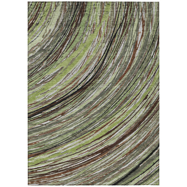 Addison Chantille ACN2094 Swirls Machine Made Transitional Aloe Rug