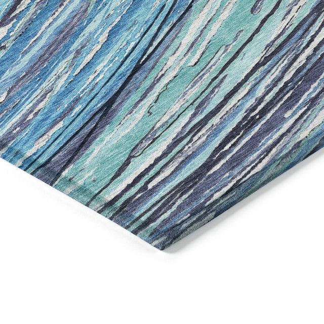Addison Chantille ACN2094 Swirls Machine Made Transitional Blue Rug