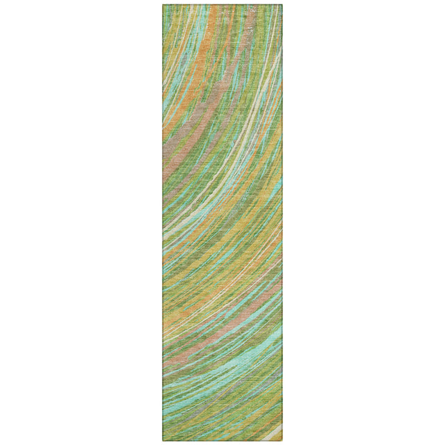 Addison Chantille ACN2094 Swirls Machine Made Transitional Green Rug