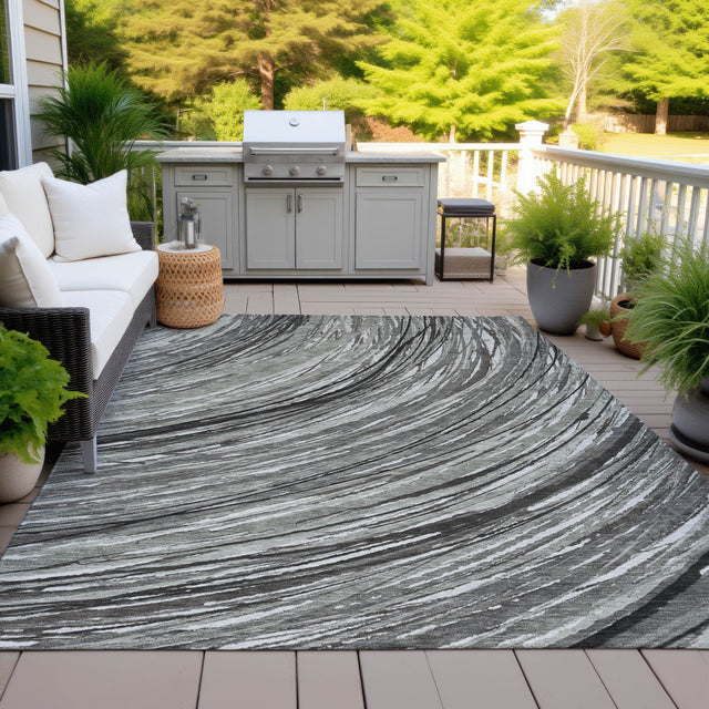 Addison Chantille ACN2094 Swirls Machine Made Transitional Taupe Rug