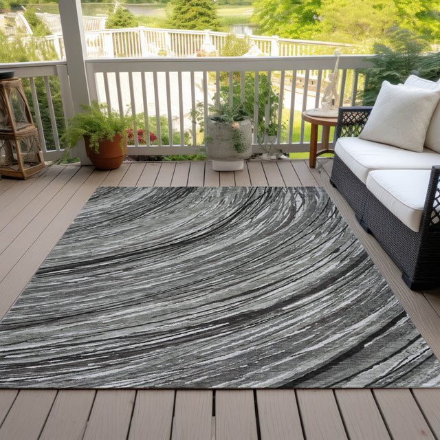 Addison Chantille ACN2094 Swirls Machine Made Transitional Taupe Rug