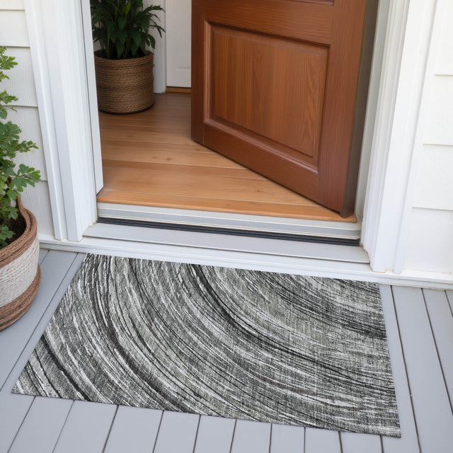 Addison Chantille ACN2094 Swirls Machine Made Transitional Taupe Rug