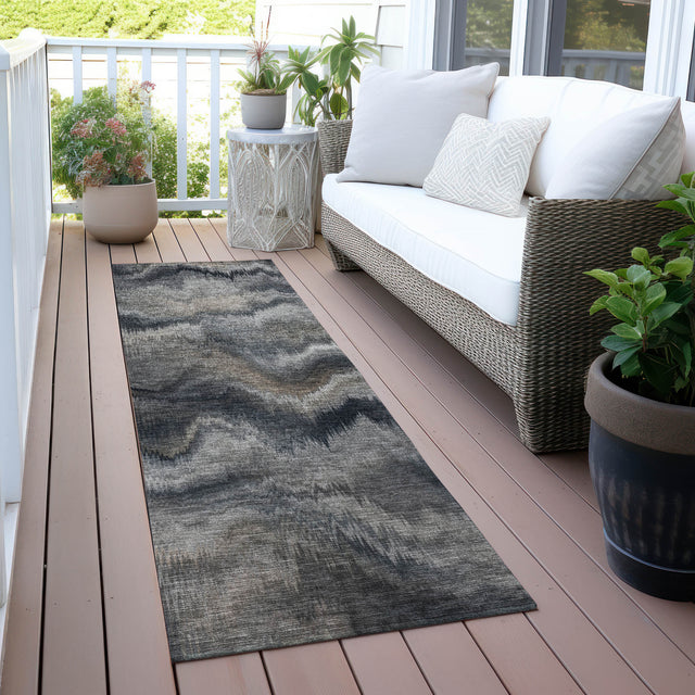 Addison Chantille ACN2095 Waves Machine Made Transitional Gray Rug