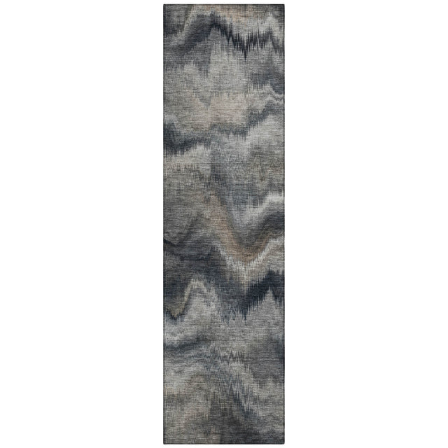 Addison Chantille ACN2095 Waves Machine Made Transitional Gray Rug