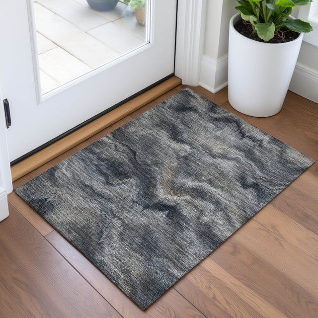 Addison Chantille ACN2095 Waves Machine Made Transitional Gray Rug