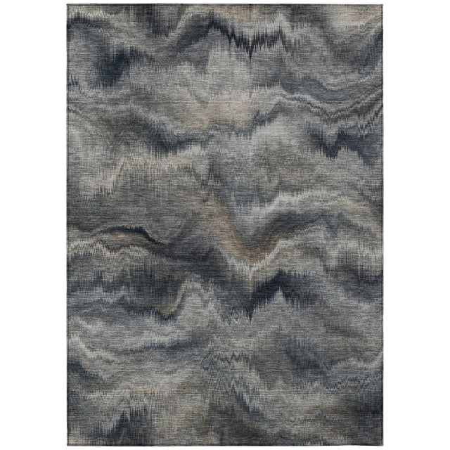 Addison Chantille ACN2095 Waves Machine Made Transitional Gray Rug