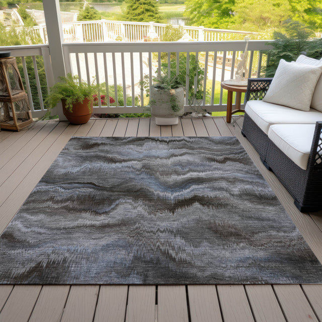 Addison Chantille ACN2095 Waves Machine Made Transitional Taupe Rug