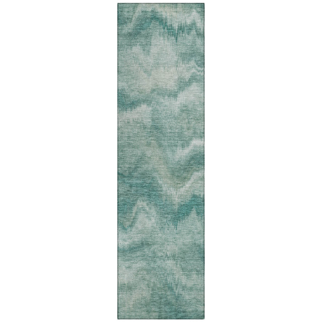 Addison Chantille ACN2095 Waves Machine Made Transitional Teal Rug