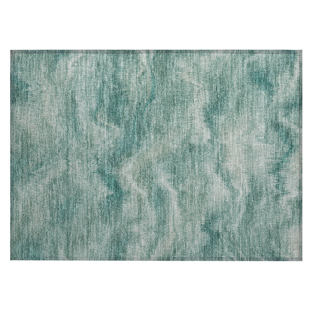 Addison Chantille ACN2095 Waves Machine Made Transitional Teal Rug