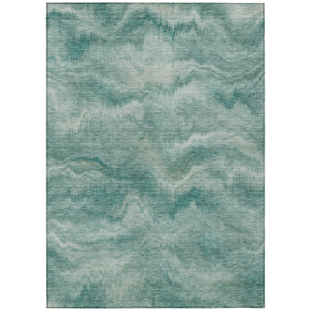 Addison Chantille ACN2095 Waves Machine Made Transitional Teal Rug