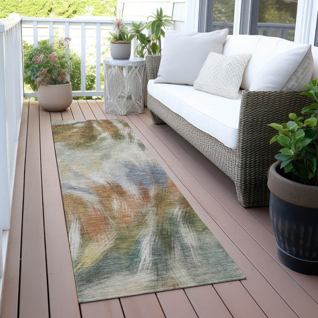 Addison Chantille ACN2096 Abstract Machine Made Transitional Beige Rug