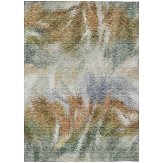 Addison Chantille ACN2096 Abstract Machine Made Transitional Beige Rug
