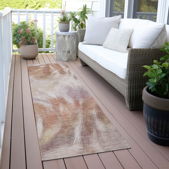 Addison Chantille ACN2096 Abstract Machine Made Transitional Copper Rug