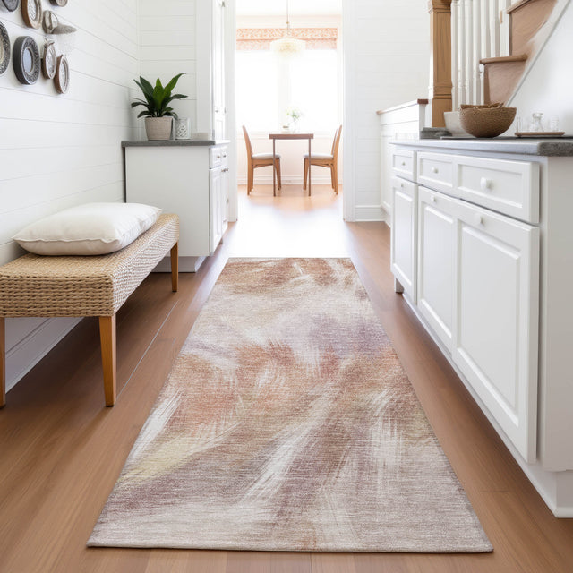 Addison Chantille ACN2096 Abstract Machine Made Transitional Copper Rug