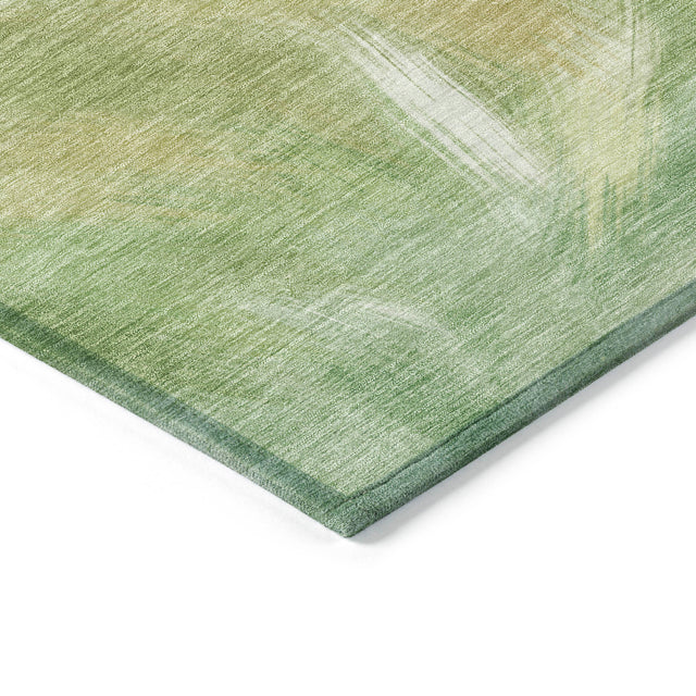 Addison Chantille ACN2096 Abstract Machine Made Transitional Green Rug