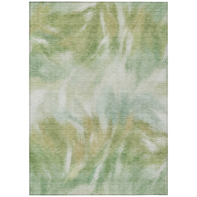 Addison Chantille ACN2096 Abstract Machine Made Transitional Green Rug
