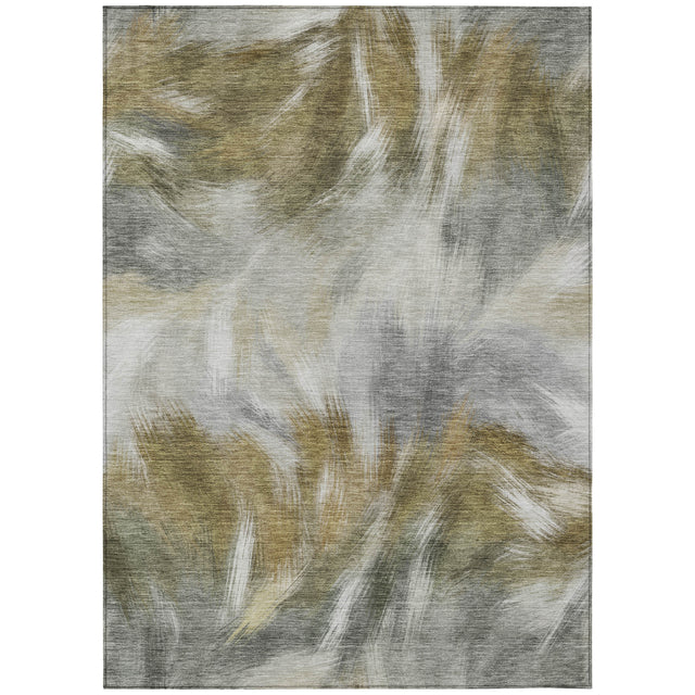 Addison Chantille ACN2096 Abstract Machine Made Transitional Pewter Rug